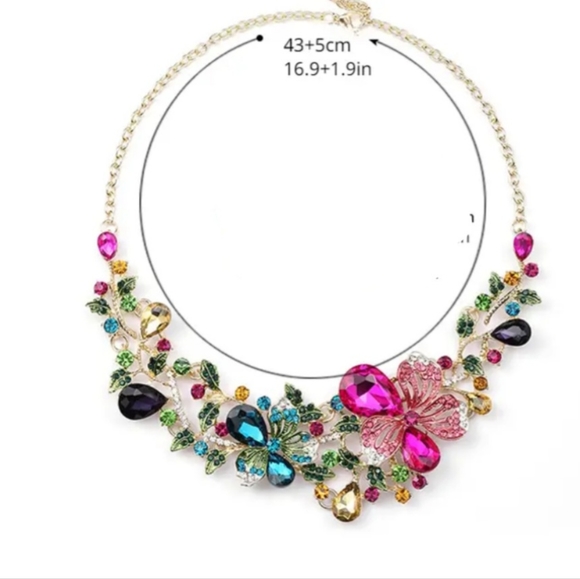 NORDSTOM "SPRING GARDEN" COCKTAIL CHUNKY NECKLACE NWOT - Picture 5 of 7